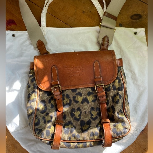 Vintage Leopard Print Ralph Lauren Messenger Bag - Picture 2 of 8